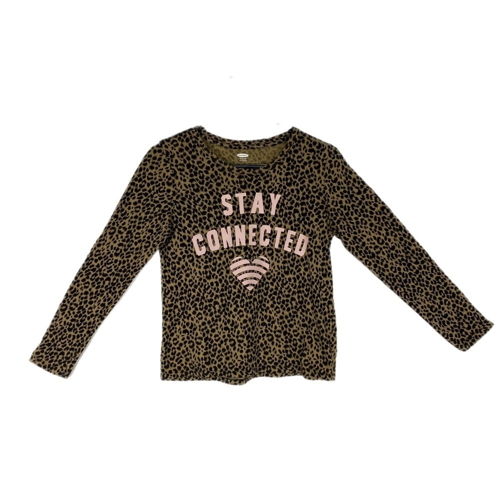 Old Navy Girl’s Leopard Print Stay Connected Long Sleeve Ter